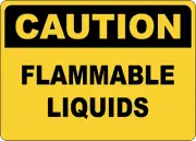 OSHA CAUTION: FLAMMABLE LIQUIDS| Laminated Vinyl Decal Sticker Label