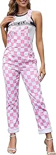 [Odefou] Bib Overalls for Women Fashion Jean Jumpsuit Adjustable Strap Coveralls