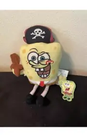 Spongebob Squarepants Pirates Nanco 2003 Stuffed Animal NOS With Tag