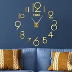 Silent Wall Clock Modern Design 3d Diy Modern 3d Effect Wall Clock Self-adhesive