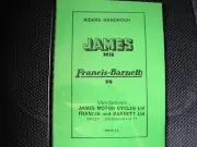 JAMES M16 & FRANCIS BARNETT 96 RIDERS H/BOOK WITH AMC 15T ENGINE 1965-66 JAMFB30