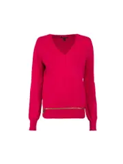 Fuchsia Cashmere Chain Lock Jumper