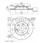 Bremtec Euro-Line GeoZinc Coated Brake Rotor - BDR8060EL