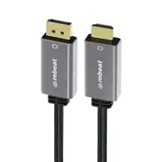 MBeat MB-XCB-DPHDM18 video cable adapter 1.8 m DisplayPort HDMI Grey