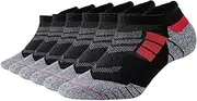 [APILEN] 6 Pairs Pack Men's Athletic Socks With Cushioned Low Cut Socks Running