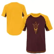 Outerstuff NCAA Youth Arizona State Sun Devils Color Block Rash Guard Shirt