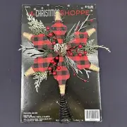 Christmas Tree Topper Rustic Red & Black Buffalo Check Star Tree Topper 15.5"