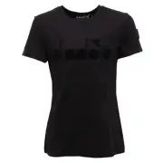 3291V maglia bimba DIADORA BLACK LABEL nero t-shirt girl kid