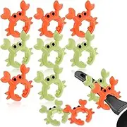 Hevtsde 12 Pcs Crab Spatula Rack, Silicone Crab Spatula Rest, Multifunctional Crab Spatula Holder, Heat Resistant Utensil Holder, Creative Spoon Holder, Cute Steam Releaser for Stove Top Kitchen