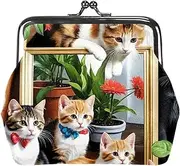 [CWAGFEQZ] Wallet Women,Coin Purse,Coin Pouch,Small Coin Purse,Garden Petscats