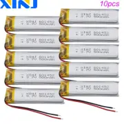 10pcs 3.7V 500mAh 1.85Wh Li Li-ion Battery 601452 For Bluetooth Speaker GPS LED