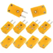 5 Sets Thermocouple Plug Socket Type Male Connector Plugs Adapter
