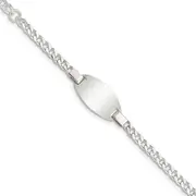 3 Inch Sterling Silver Childrens 5In Plus 1In Ext Id Bracelet