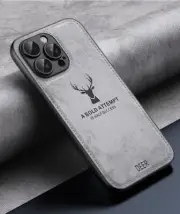 For iPhone 15 14 13 12 Pro Max 11 Shockproof Leather Hard Deer Phone Case Cover