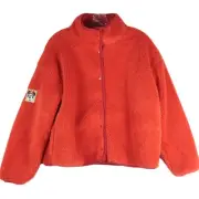 Disney Minnie Mouse Women's Jacket - Size M - Plush Orange Zip-Up - NWT