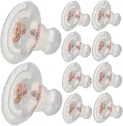 JEWEDECO 10pcs Transparent Silicone Pierced Earring Backs Earring Backs for Studs Earing Backs Flat Back Earrings for Women Loops