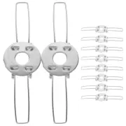 10 Pcs Lamp Holder Spring Clip Pendant Light Shade Clamps Lampshade Adapter