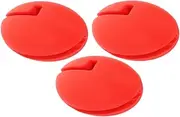 Ciieeo Pot Clip Silicone Holder 3pcs Red for Kitchen Frying Probe Clip Candy Pot Clip Syrup Probe Clip