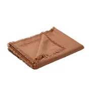 Vintage Design Homewares Gypsy Washed Linen Cotton Rectangle Table Runner 35 x 180cm (Terracotta, White, Green, Natural)