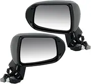 5 Wires Side Rearview Mirror Assembly, Compatible With Honda Fit Honda Jazz 2005-2008 Lamp Bright Black With Turn Signal Light Side Mirror ﻿(1 pair)