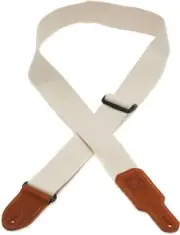 Boss Natural Cotton Guitar Strap - White (3-pack) Bundle