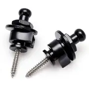 2PCS Strap Lock Security Lock End Button Guitar Straps Belt buckle for guitar black