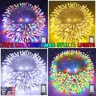 75ft -338ft LED Fairy Christmas String Twinkle Lights Waterproof Xmas Tree Decor