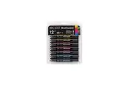 6pc Winsor & Newton Dual Tip BrushMarker Art Drawing Colour Marker Set Pastels