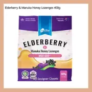 True Blue Elderberry & Manuka Honey Lozenges 400g Cough Drop Australian Made