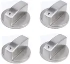 4 Pack Stove Knobs, 6mm Zinc Alloy Universal Oven Control Knobs for Gas Cooktop
