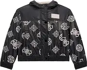[GUESS] Black Pink Logo Padded Jacket (7-16)
