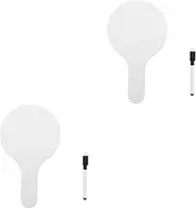 SEWACC 2 Sets Boys and Girls Writing Board Wooden Handheld Whiteboard Dry Erase Paddle Students Answer Paddle School Accessory