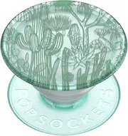 PopSockets Plant-Based Phone Grip with Expanding Kickstand, Eco-Friendly - Translucent Cacti