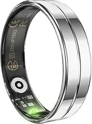 Smart Ring for Men Women Health Ring Heart Rate Monitor Blo-Oxy Monitor Fitness Tacker Ring with Sleep Monitor Calories Step Counter Pedometer Waterproof Compatible with iOS Android Phones
