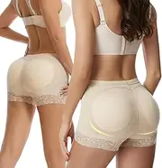 [Aimery] 2 PCS Fake Bigger Butt Lifter Padded Underwear Padding Booty Hip Pads Shapewear Enhancer Lifting Panties For Women