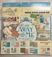 Graphic 45 *COME AWAY WITH ME* 2014 ORIGINAL 12x12 RETIRED Paper Pad Travel