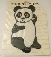 Talon 1971 Applique 6.5" Panda Bear Sew-On Patch, with Package