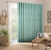 Parasol Key Largo Indoor/Outdoor 100" x 84" Patio Window Curtain Panel - AQUA