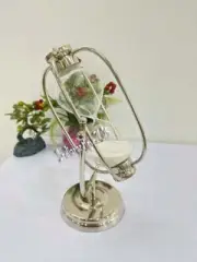 Beautiful Vintage Style Silver Sand Timer Hourglass Timer White Sand Glass Timer