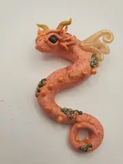 FAERIE DRAGON Christmas Ornament WINDOW HANGER Handmade Polymer Clay HD06
