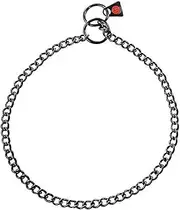 Herm Sprenger Black Stainless Steel Choke Dog Training Collar with a Training Clicker No-Pull Slip Chain for Small Medium Large Dogs for Easy Control Show Chain Collar Made in Germany 2mm 16in (40cm)