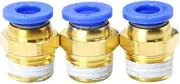 500pcs BSPT PC6-02, 6mm to 1/4" Pneumatic Connectors Male Straight One-Touch Fittings