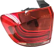 Tail Lamp Rear Tail Light Turning Signal Brake Lamp Warning Car Bumper Light Assembly No Light for B&MW X1 E84 2008-2015 (Color : Outer Left)