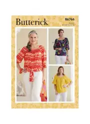 Butterick Sewing Pattern R10632 Misses Tops Square Neck Pullover Sizes 6-14 UC