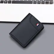 Men's Vertical Wallet Thin PU Leather Anti-magnetic Clip Wallet Simple Style Urban Daily Combination 5 Card Slots Availa