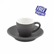 48x Espresso Cup & Saucer Slate Grey 75mL Bevande Cono Expressso Coffee Cups