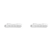 2PK Moki 4 Socket Electrical Powerboard w/ 2 USB-A Port Extension Cord White