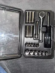 NOS Craftsman USA 1/4" Drive 34800 Standard 6 POINT 19 PC Socket Wrench Set SAE
