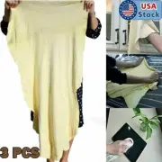 3x Natural Chamois Leather Car Drying Towel Wash Shammy Cleaning Cloth Absorbent