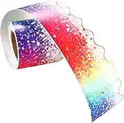 DOITOOL 1 Roll Decorative Border Paper Self Adhesive Wear Resistant Cartoon Trim for Blackboard Bulletin Supply for Classroom Home Office Decor
